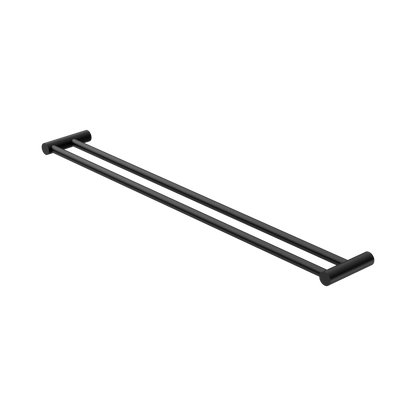 New Mecca Double Towel Rail 800mm Matte Black
