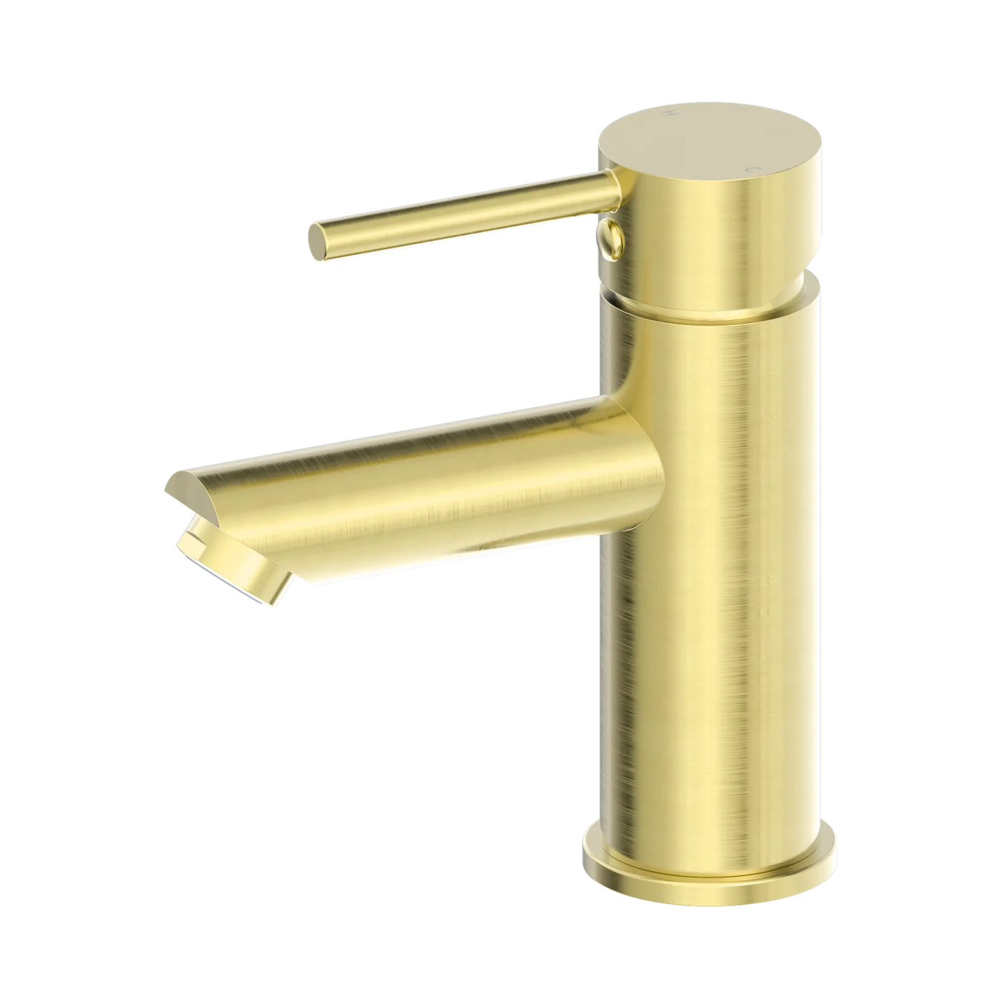 Dolce Basin Mixer Straight Spout Brushed Gold
