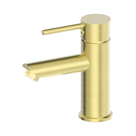 Dolce Basin Mixer Straight Spout Brushed Gold