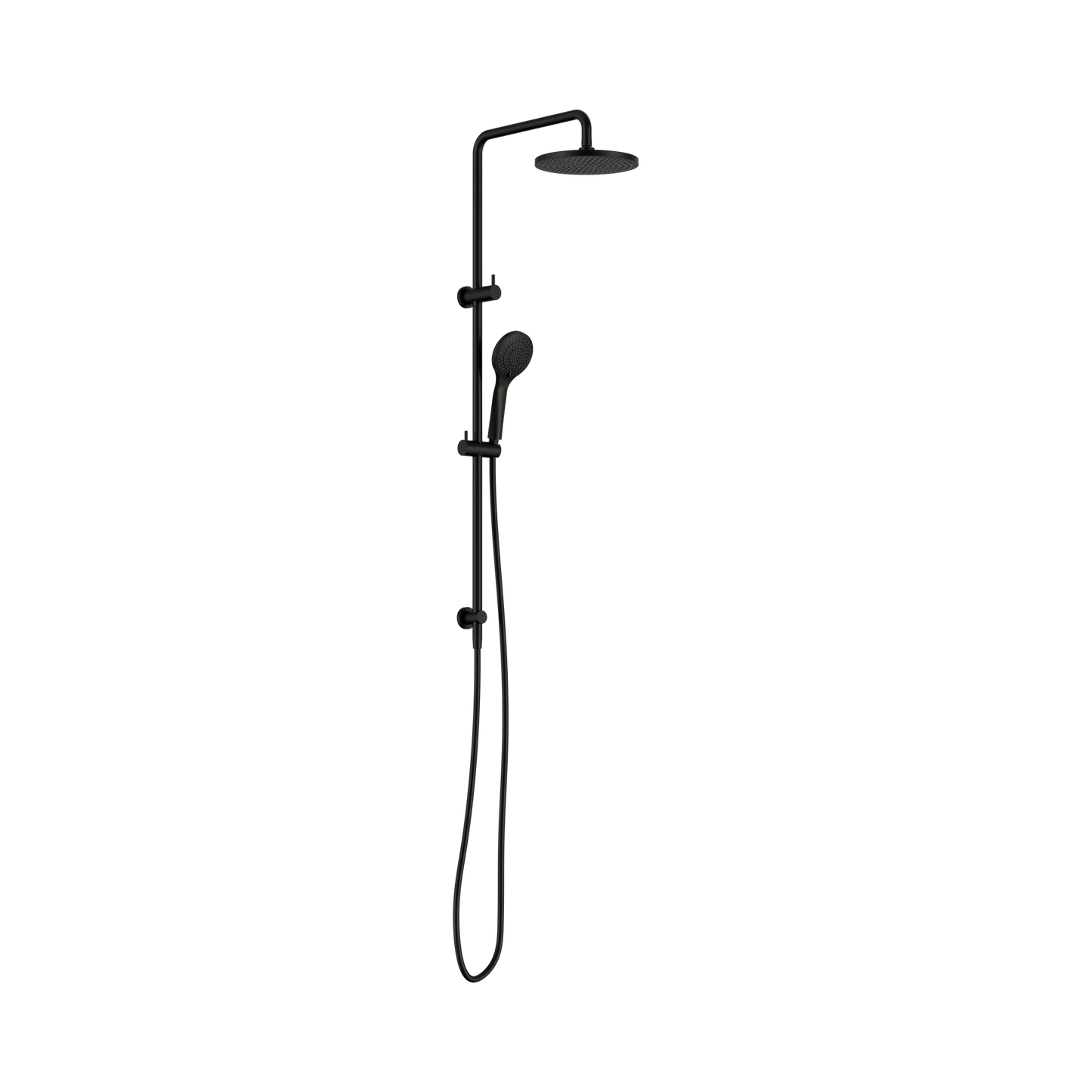 Round Twin Shower With Air Shower I Matte Black
