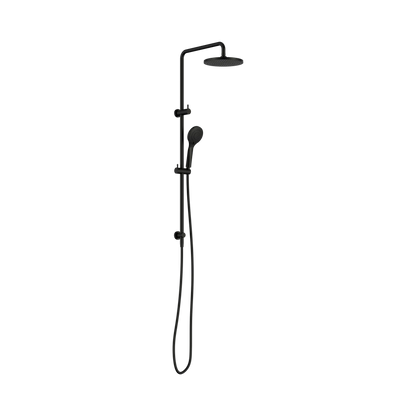 Round Twin Shower With Air Shower I Matte Black