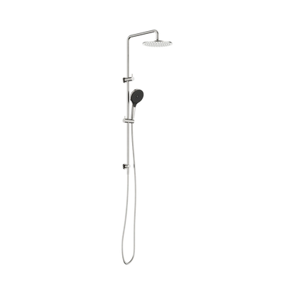Round Twin Shower With Air Shower II Brushed Nickel
