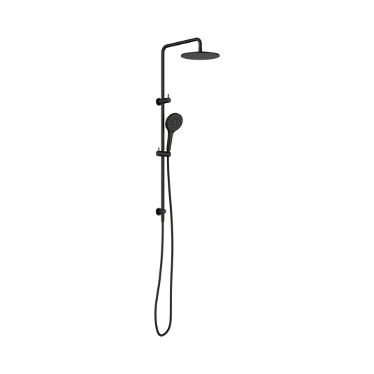 Round Twin Shower With Air Shower II Matte Black