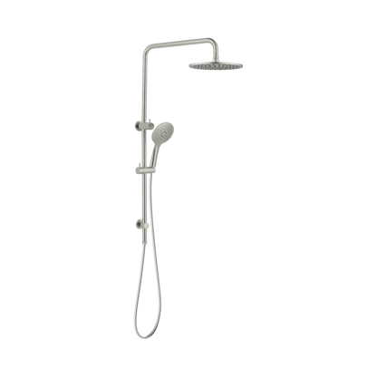 Nero Round Twin Shower Brushed Nickel