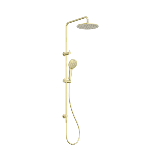 Round Twin Shower Brushed Gold