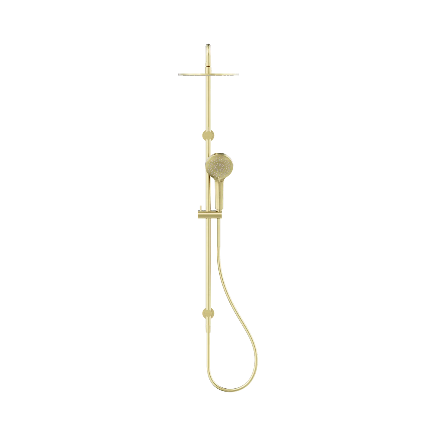 Round Twin Shower Brushed Gold