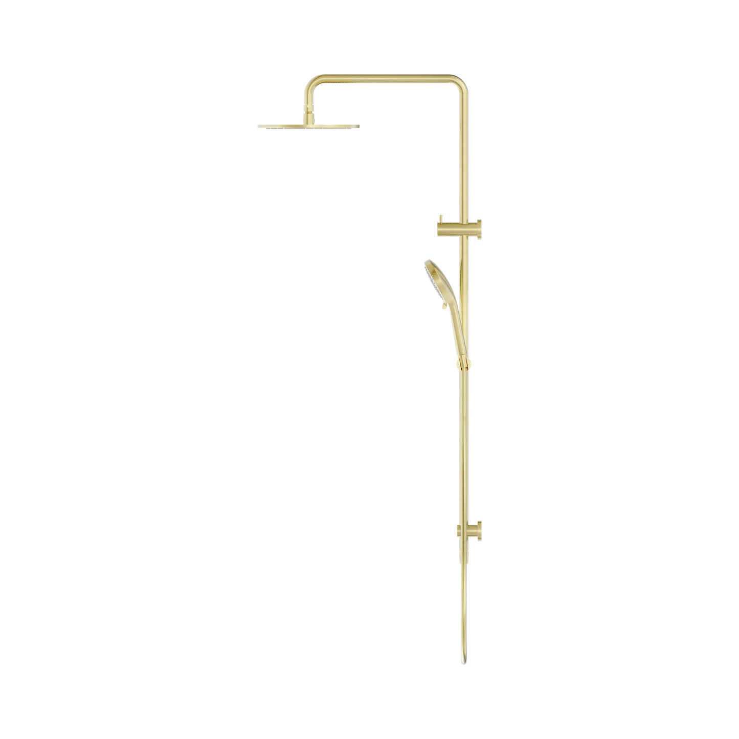 Round Twin Shower Brushed Gold