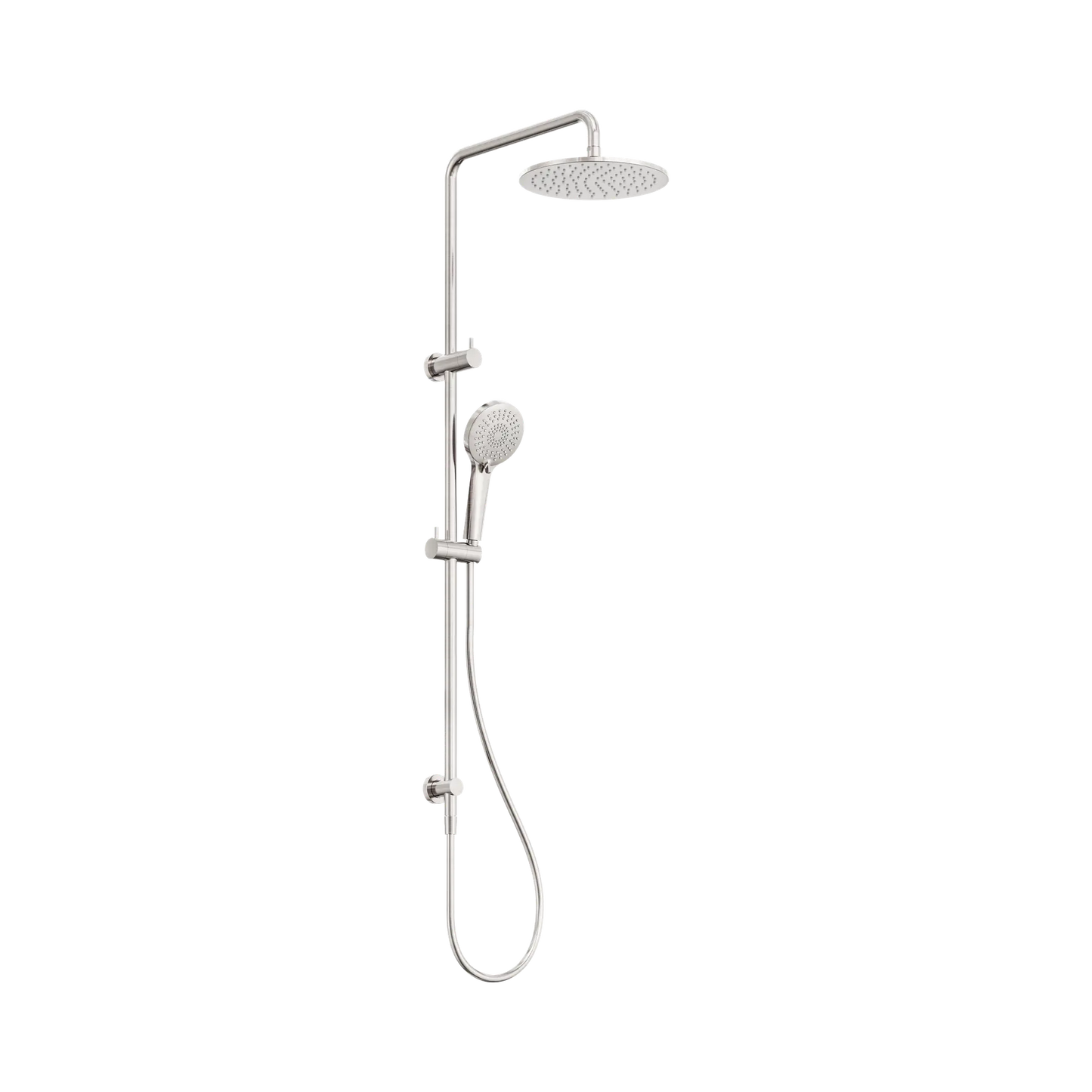 Round Twin Shower Brushed Nickel