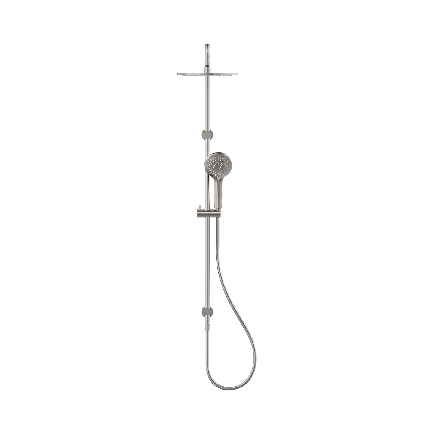 Round Twin Shower Brushed Nickel