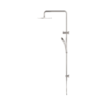 Round Twin Shower Brushed Nickel