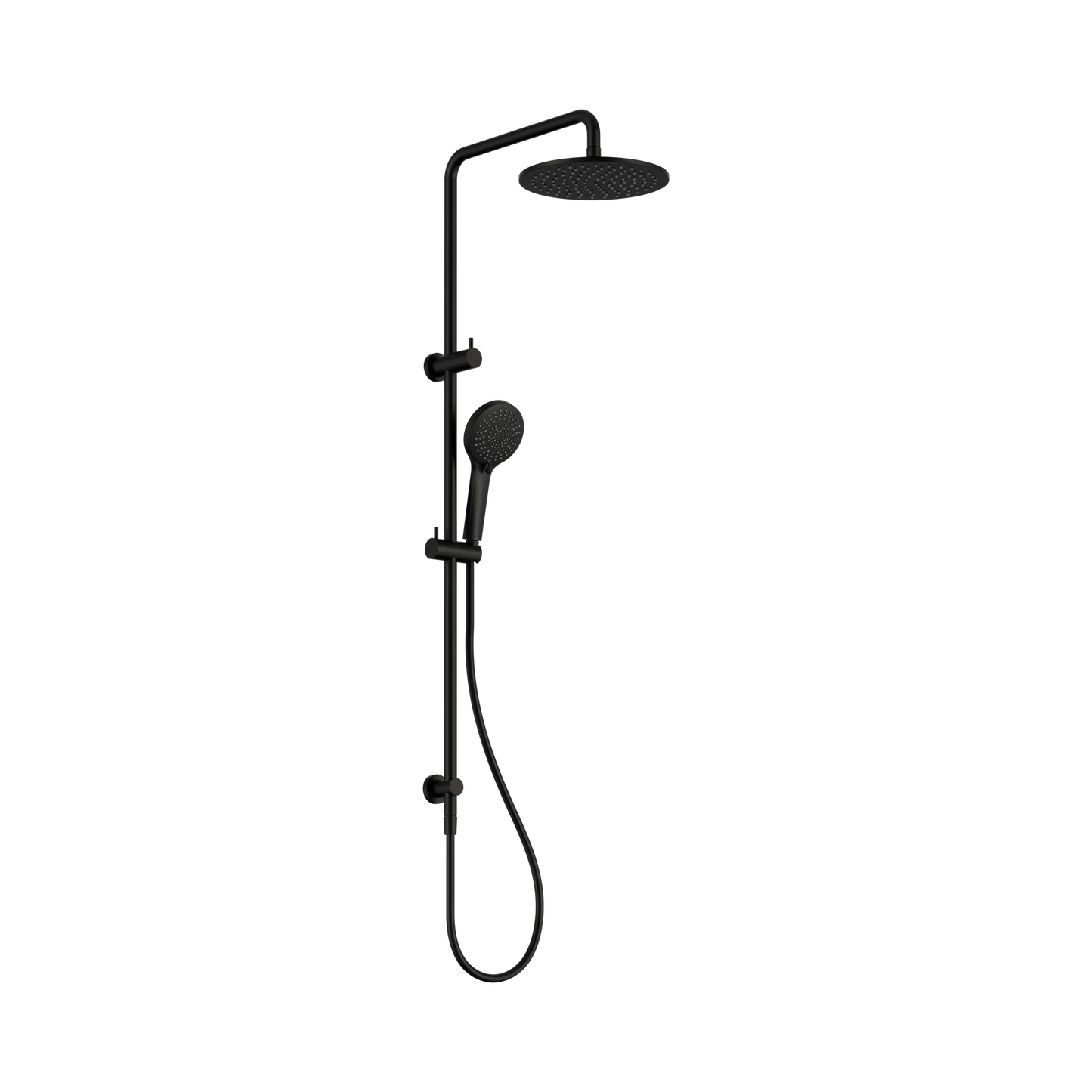 Round Twin Shower Matte Black