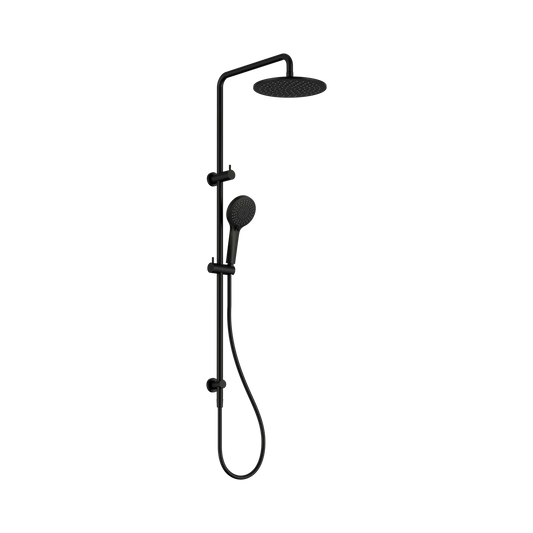 Round Twin Shower Matte Black