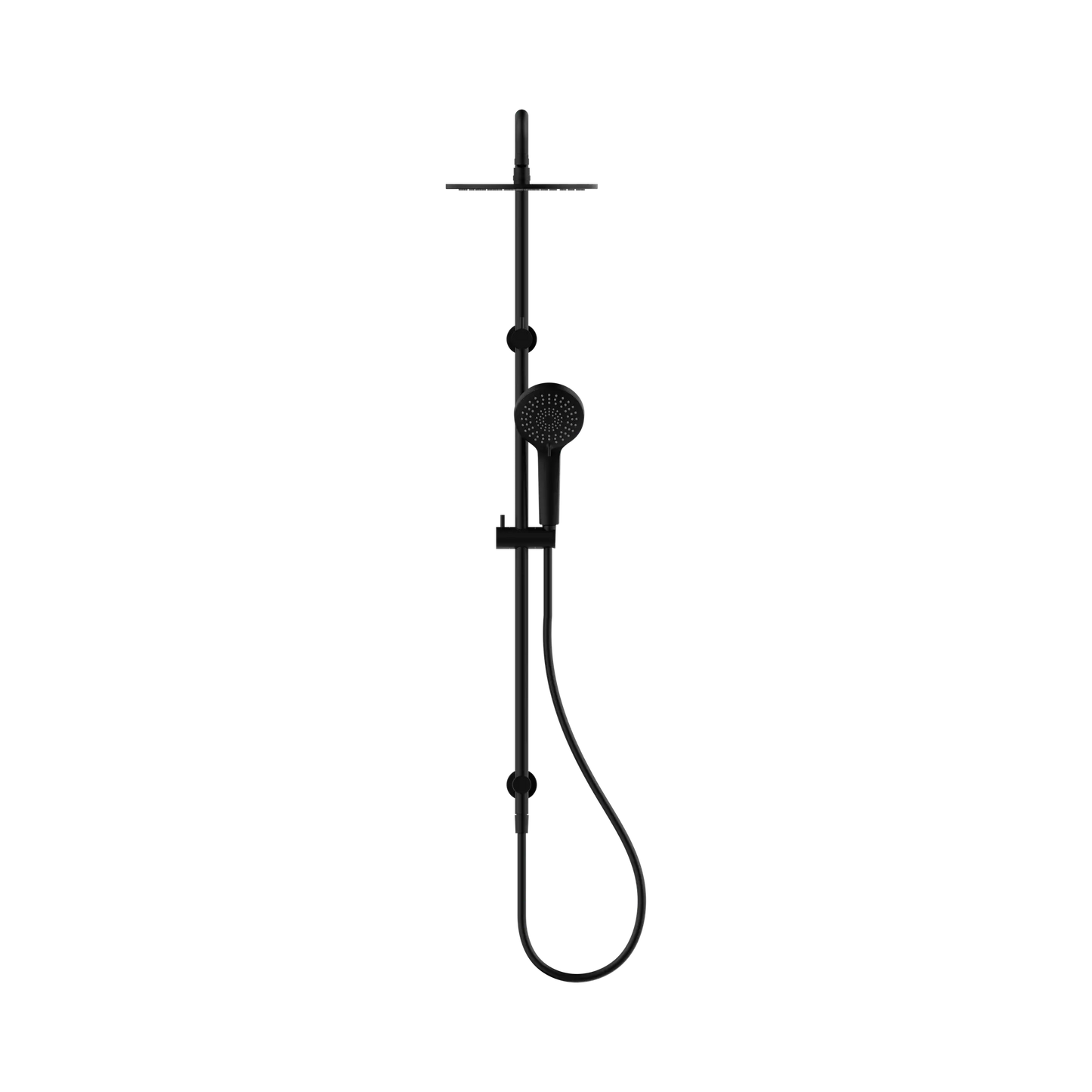 Round Twin Shower Matte Black