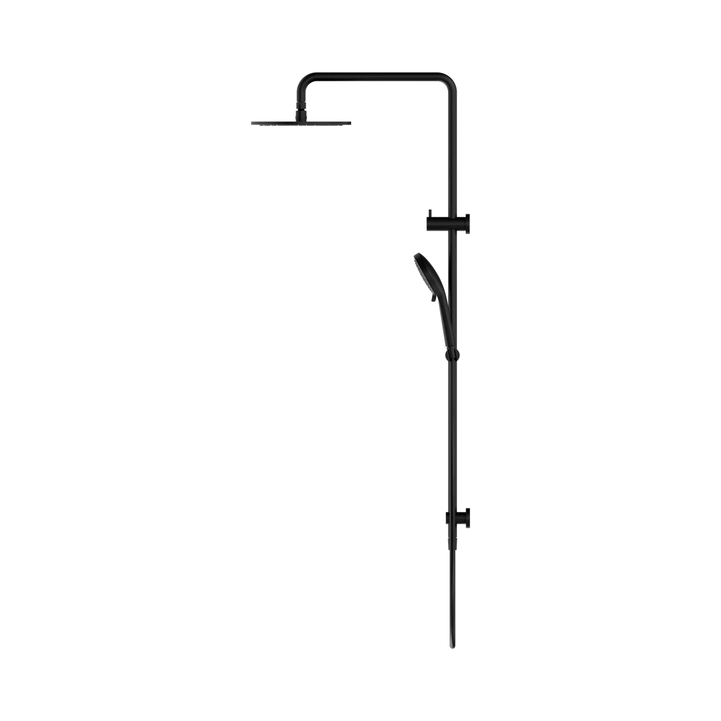 Round Twin Shower Matte Black