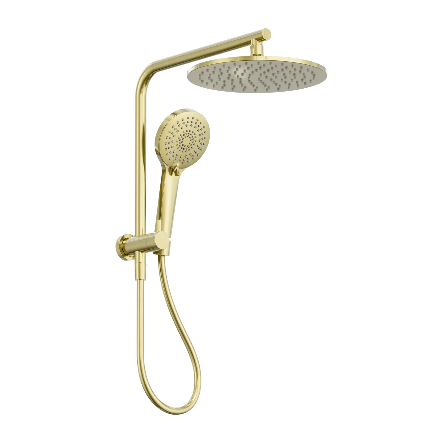 Mecca 2 In 1 Twin Shower Brushed Gold