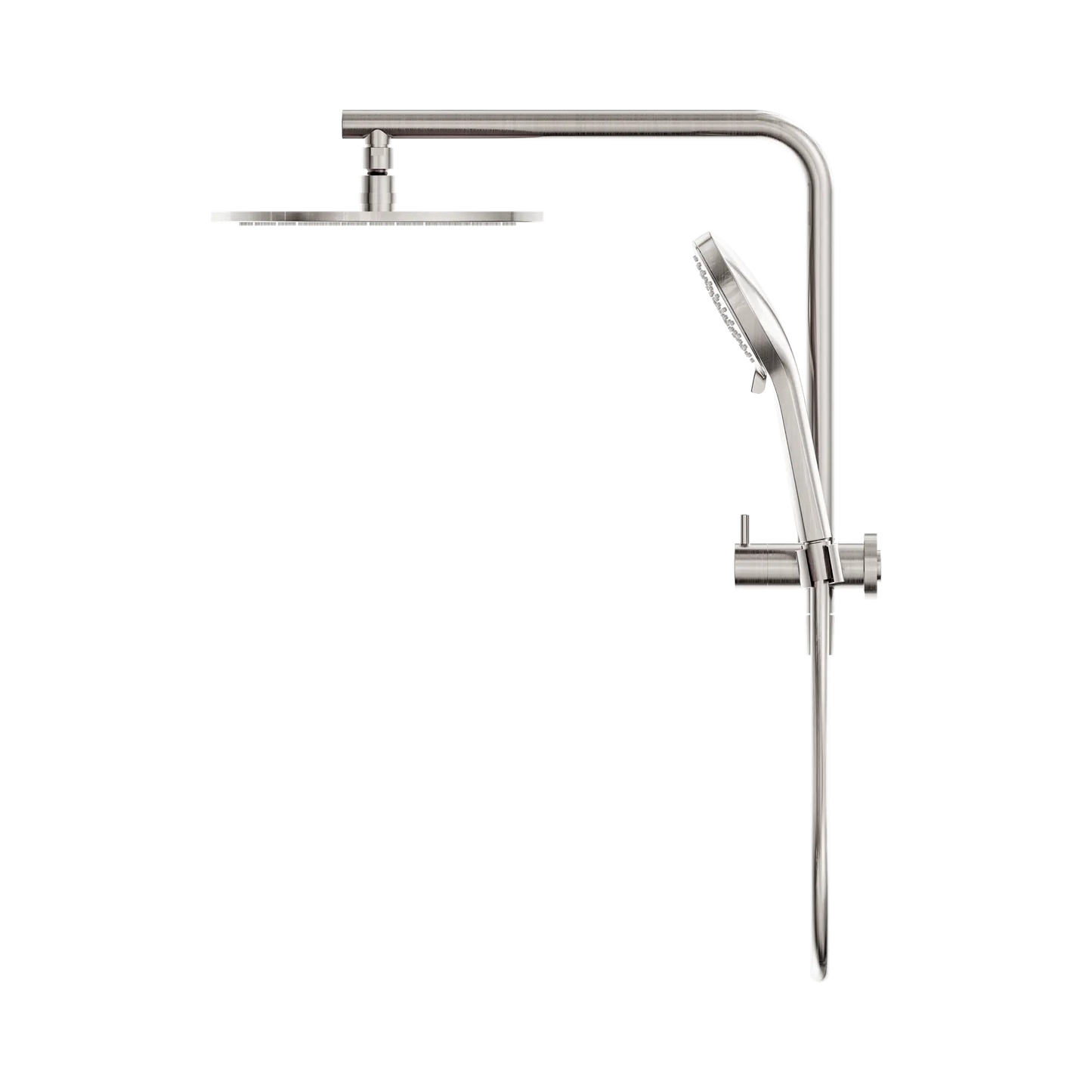 Nero Mecca 2 In 1 Twin Shower Brushed Nickel