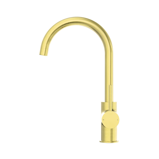 Dolce Kitchen Mixer Gooseneck Brushed Gold