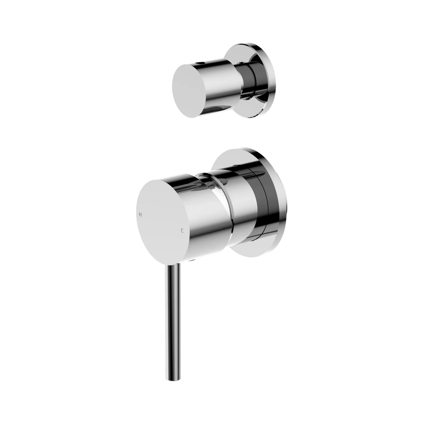 Dolce Shower Mixer With Diverter Separate Plate Chrome