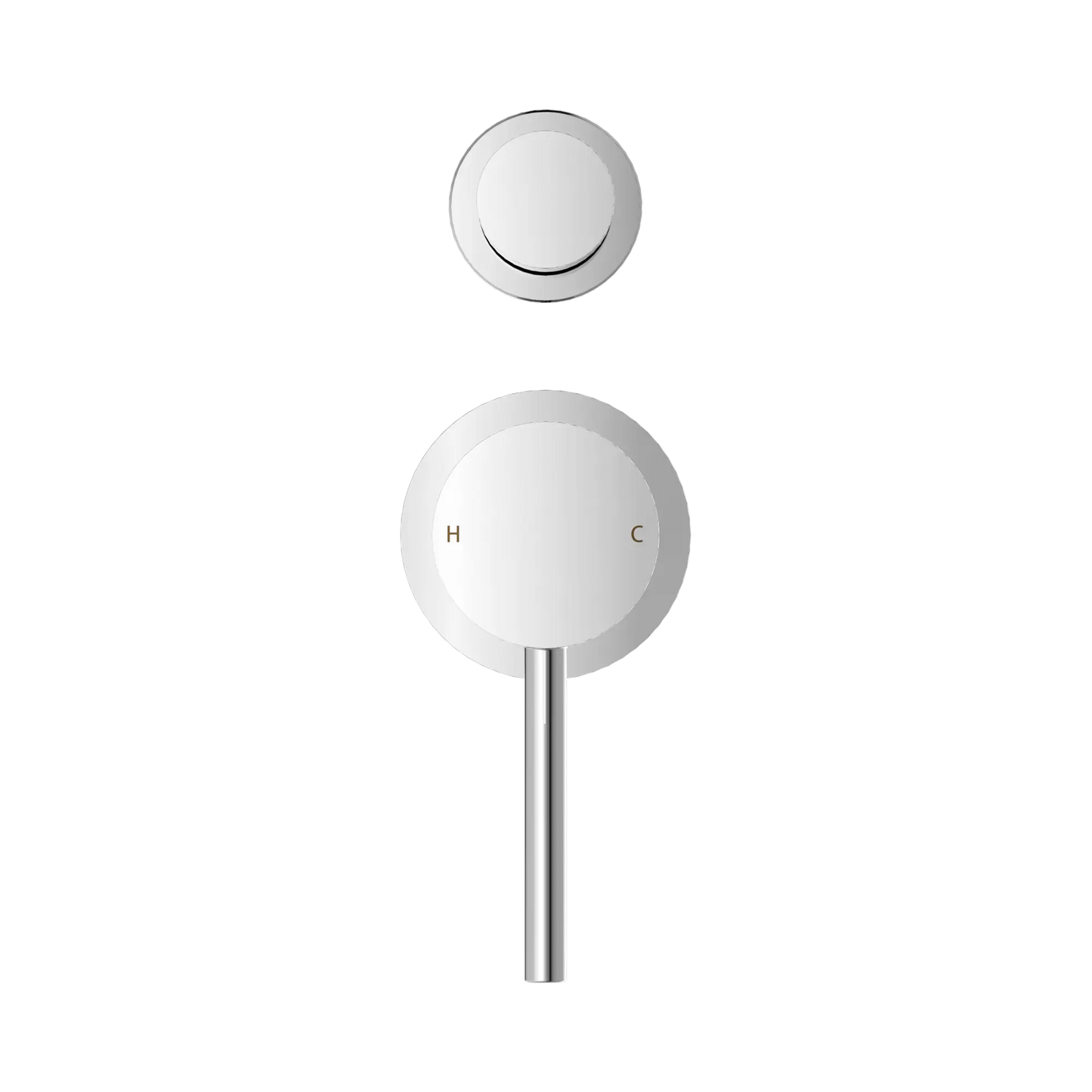 Dolce Shower Mixer With Diverter Separate Plate Chrome