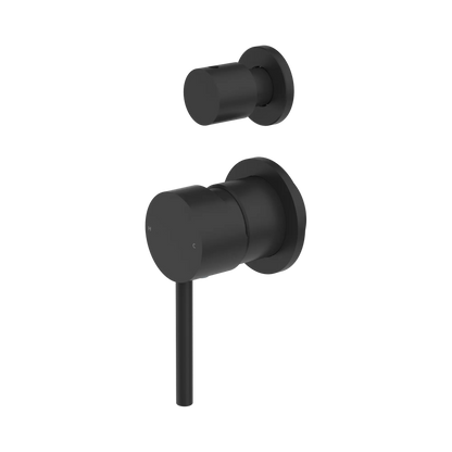 Dolce Shower Mixer With Diverter Separate Plate Matte Black