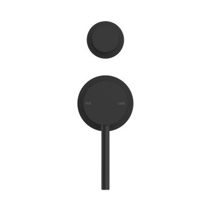 Dolce Shower Mixer With Diverter Separate Plate Matte Black