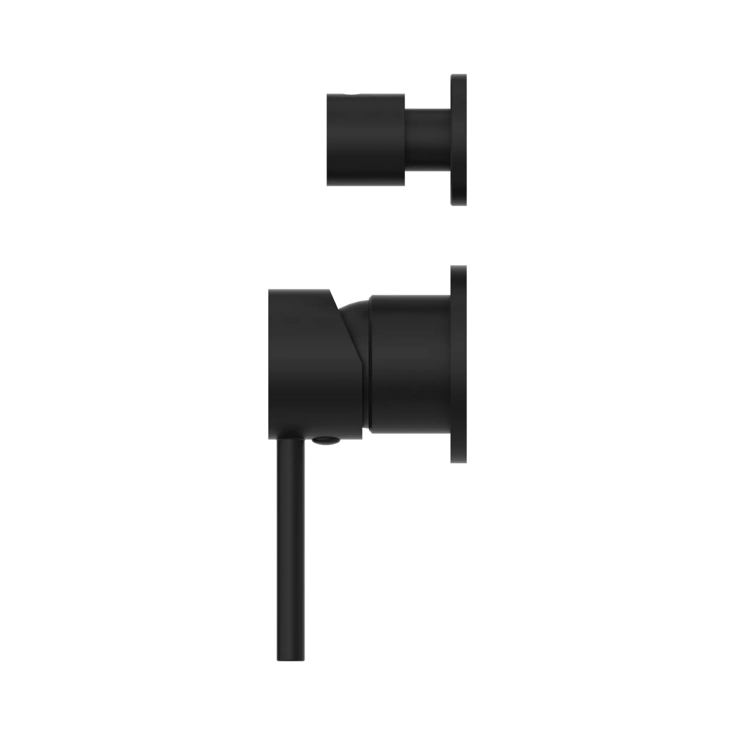 Dolce Shower Mixer With Diverter Separate Plate Matte Black