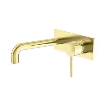 Dolce Wall Basin/Bath Mixer Brushed Gold