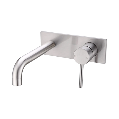 Dolce Wall Basin/Bath Mixer Brushed Nickel
