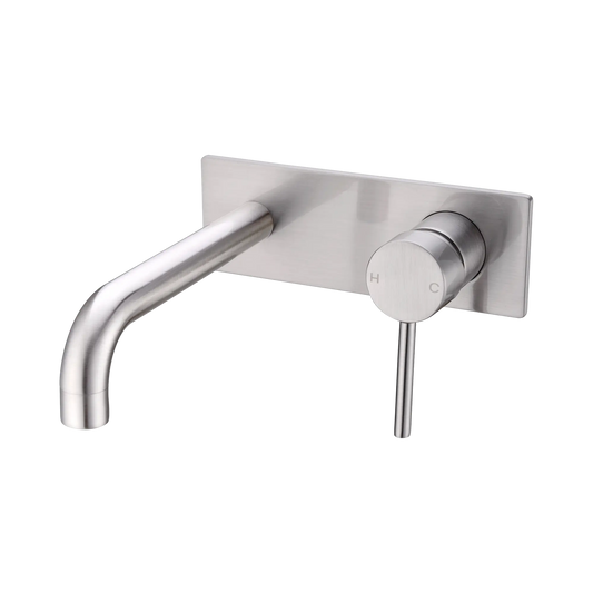 Dolce Wall Basin/Bath Mixer Brushed Nickel