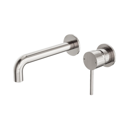 Dolce Wall Basin/Bath Mixer Separate Back Plate Brushed Nickel