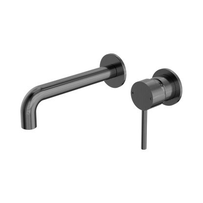 Dolce Wall Basin/Bath Mixer Separate Back Plate Gun Metal
