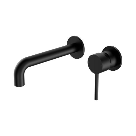 Dolce Wall Basin/Bath Mixer Separate Back Plate Matte Black
