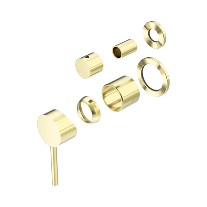 Dolce Shower Mixer With Diverter Separate Back Plate Trim Kits Only Brushed Gold