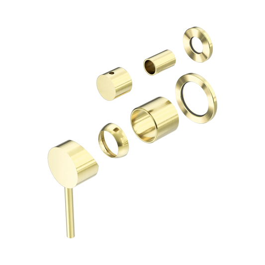 Dolce Shower Mixer With Diverter Separate Back Plate Trim Kits Only Brushed Gold