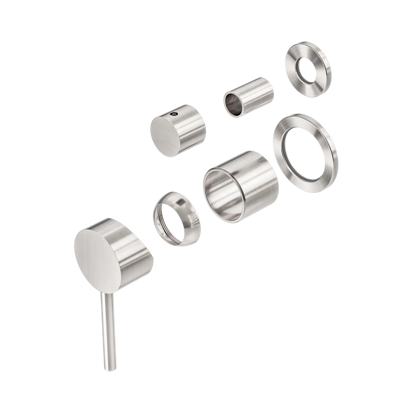Dolce Shower Mixer With Diverter Separate Back Plate Trim Kits Only Brushed Nickel