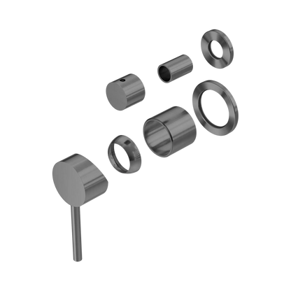 Dolce Shower Mixer With Diverter Separate Back Plate Trim Kits Only Gun Metal