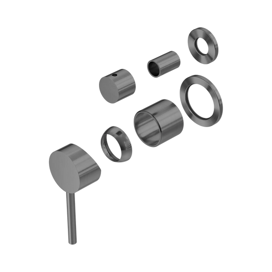 Dolce Shower Mixer With Diverter Separate Back Plate Trim Kits Only Gun Metal
