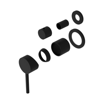 Dolce Shower Mixer With Diverter Separate Back Plate Trim Kits Only Matte Black