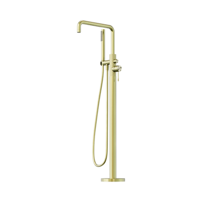 Opal Freestanding Bath Mixer With Hand Shower Brushed Gold