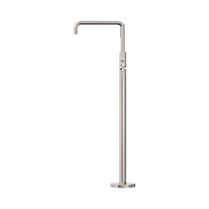 Opal Freestanding Bath Mixer With Hand Shower Brushed Nickel
