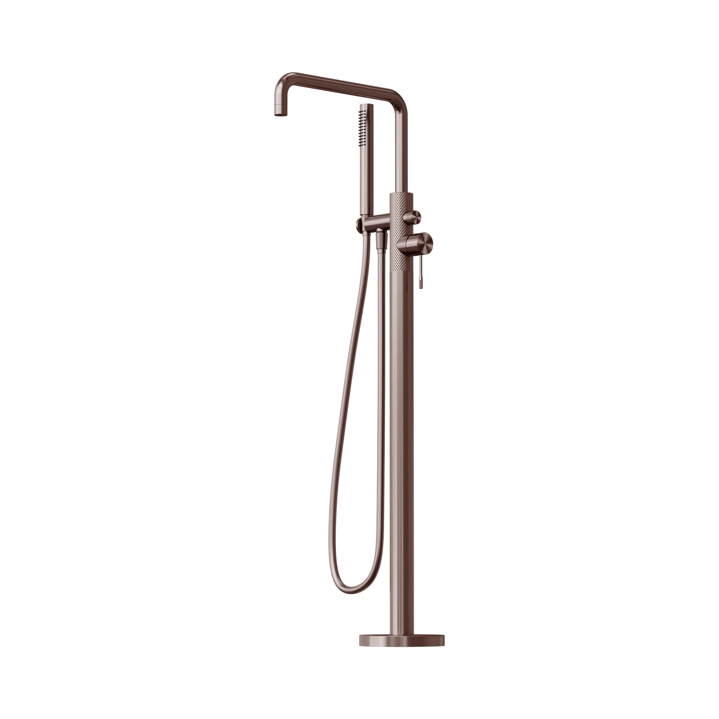 Opal Freestanding Bath Mixer With Hand Shower Brushed Bronze