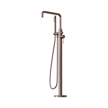 Opal Freestanding Bath Mixer With Hand Shower Brushed Bronze