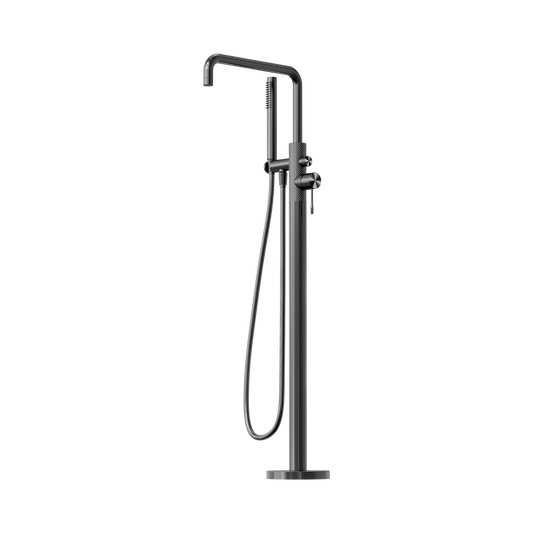 Opal Freestanding Bath Mixer With Hand Shower Graphite