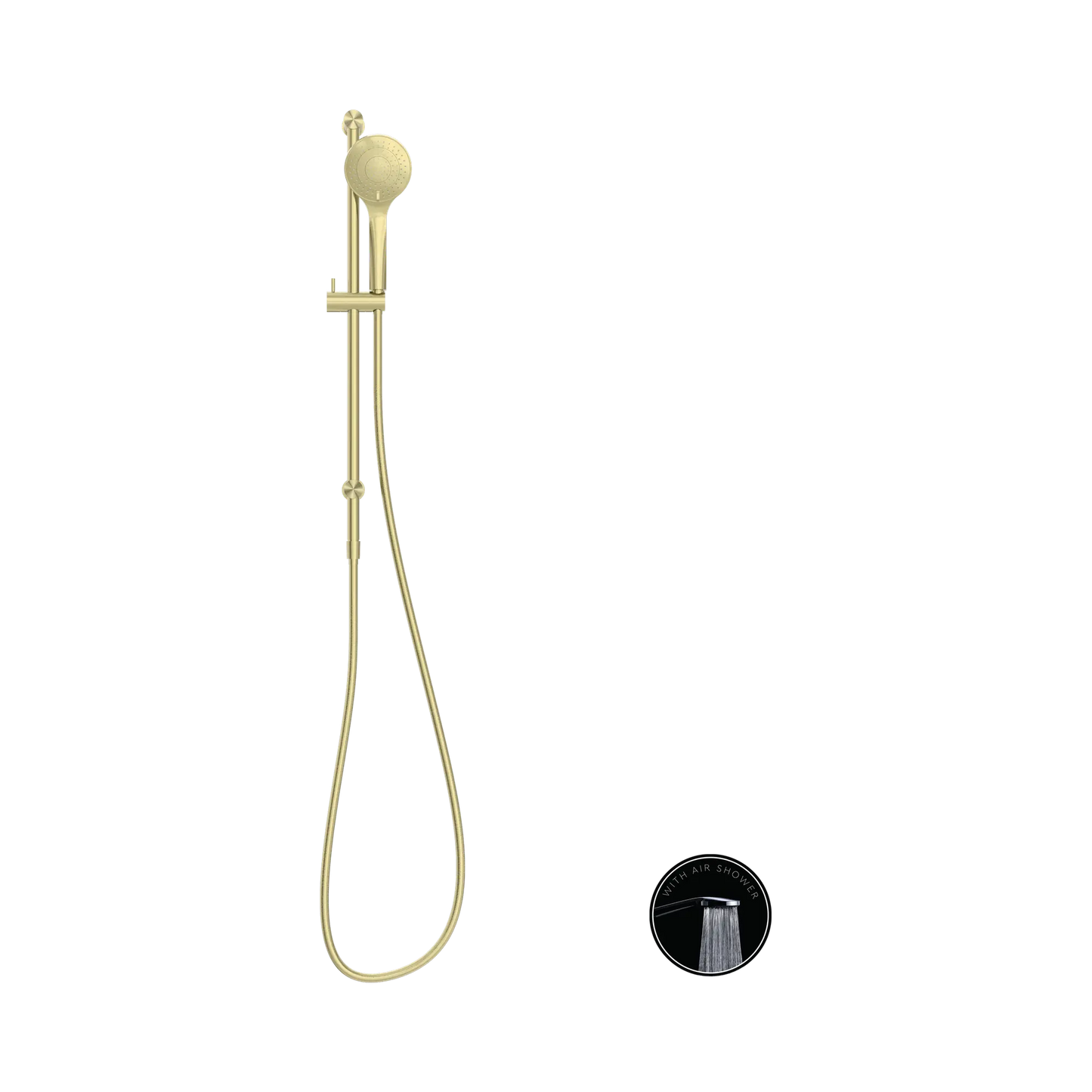 Opal Shower Rail With Air Shower Brushed Gold