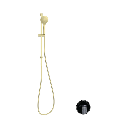 Opal Shower Rail With Air Shower Brushed Gold