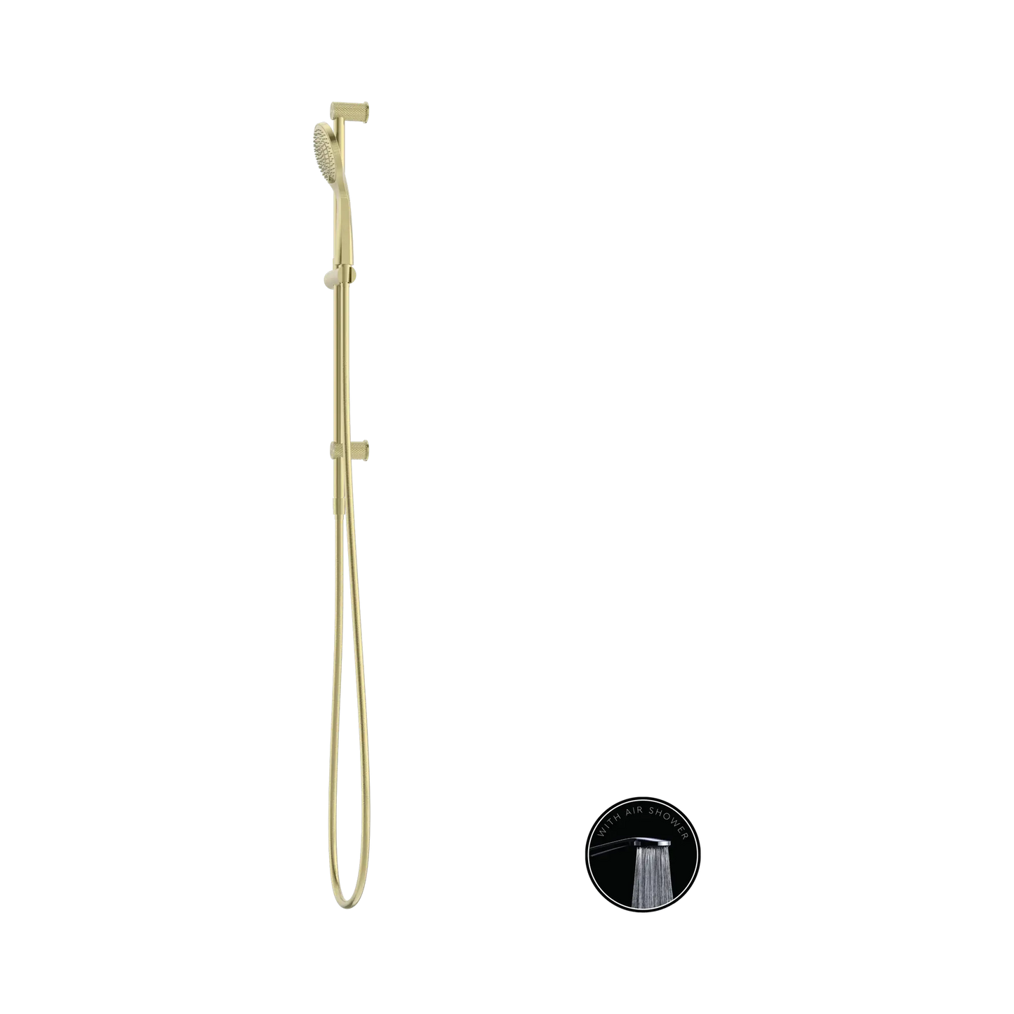 Opal Shower Rail With Air Shower Brushed Gold