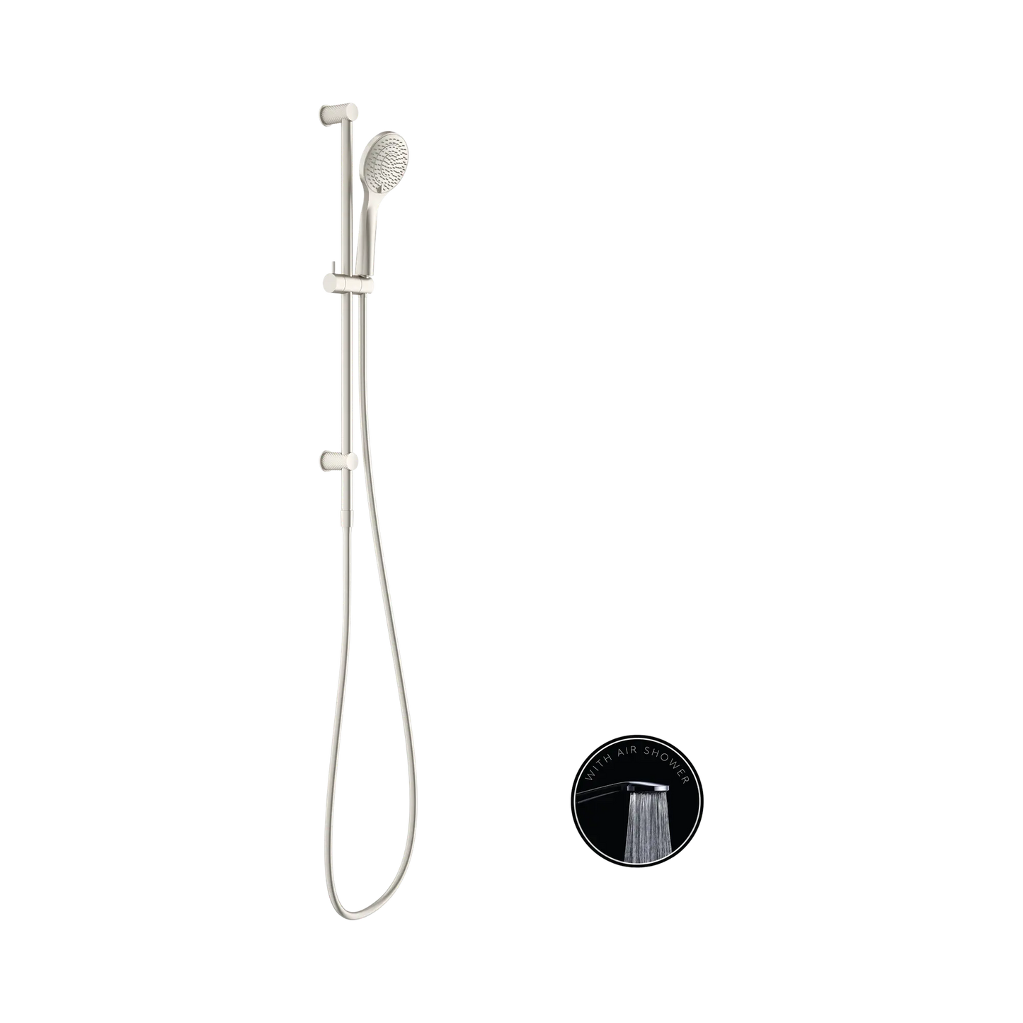 Opal Shower Rail With Air Shower Brushed Nickel