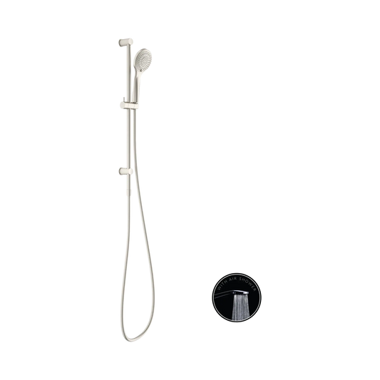 Opal Shower Rail With Air Shower Brushed Nickel