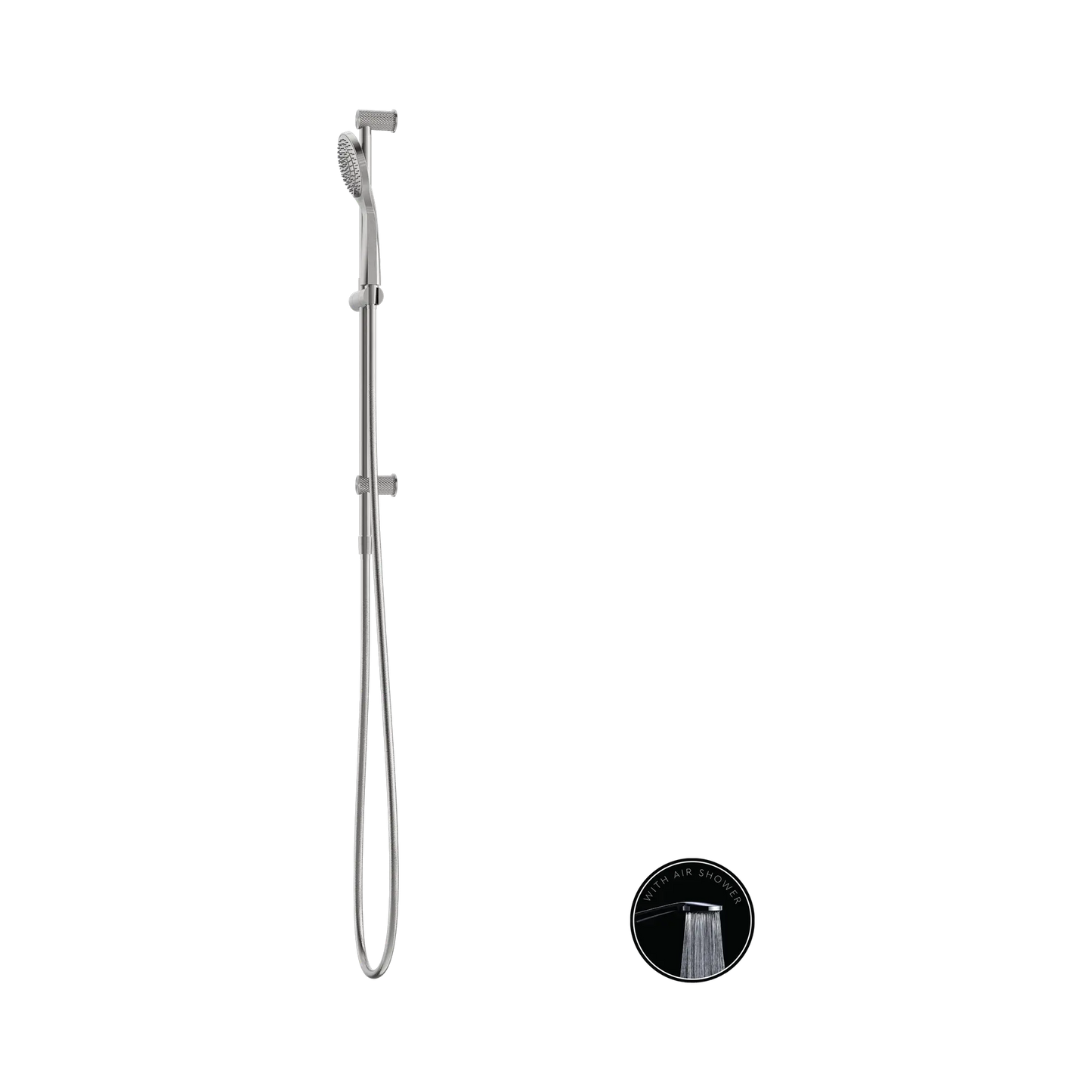 Opal Shower Rail With Air Shower Brushed Nickel