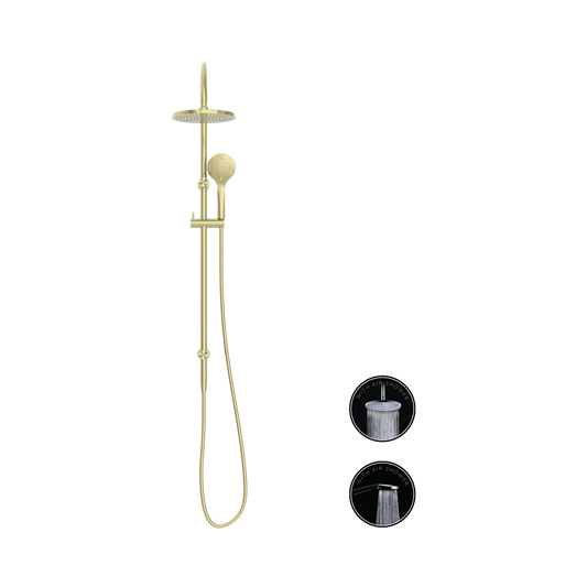Opal Twin Shower With Air Shower Brushed Gold